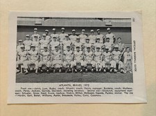 Atlanta Braves Hank Aaron Phil Niekro 1972 Baseball Publication Team 5X7 Picture