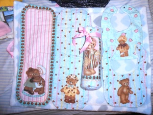 Sleepy Time Bear Diaper Changing Set #2 - Picture 1 of 7