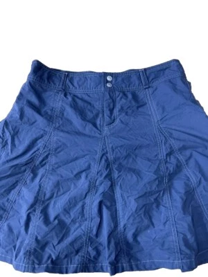 Falda corta Sahalie para mujer talla 10 azul marino mezcla de nailon forro bolsillos delanteros a presión Foto 1 de 4