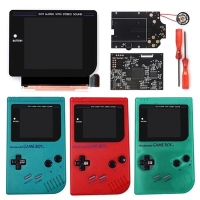 Black Screen GB Q5 Laminated IPS LCD screen Kits+Pre-cut Shell For Gameboy DMG - Image 1 of 4