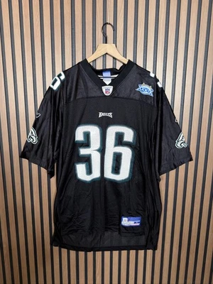 Camiseta masculina grande vintage Reebok x Philadelphia Eagles #36 Brian Westbrook malha - Imagem 1 de 4