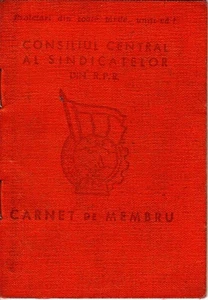 Tarjeta de miembro de la Unión de Sindicatos de Rumania, 1964 RPR - Estampillas de tinta - Imagen 1 de 11