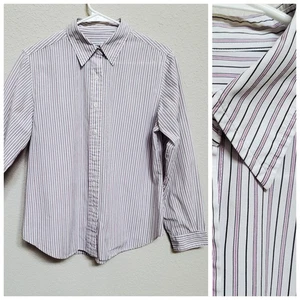 Pendleton Button Up Shirt Women Petite 10 Striped Long Sleeve Button Down Preppy - Picture 1 of 12