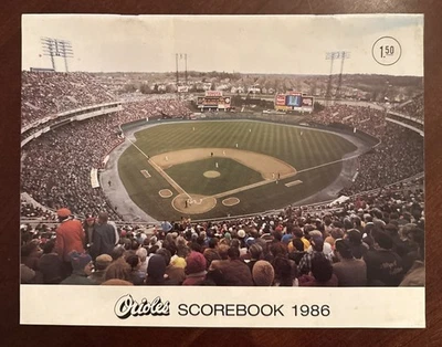 1986 Baltimore Orioles vs New York Yankees Program/Scorebook - Unscored - Image 1 of 4