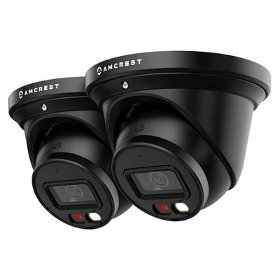 2-Pack UltraHD 4K (8MP) IP PoE AI Camera, 49ft Nightcolor, Security Outdoor T... - Image 1 of 4