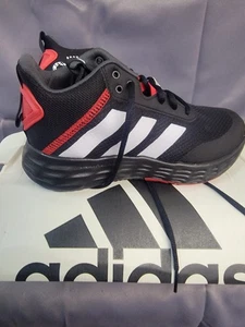 Adidas Youth Size 6 Own The Game 2.0 Shoes IF2693 Black/Vivid Red Gym Sneakers - Picture 1 of 6