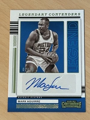 2021-22 Panini Contenders Legendary Contenders Mark Aguirre Auto Gold /10! - Image 1 of 2