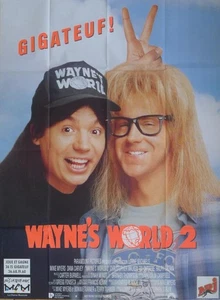 WAYNE'S WORLD - MYERS / CARVEY / WALKEN - PÓSTER ORIGINAL DE PELÍCULA FRANCESA GRANDE - Imagen 1 de 1