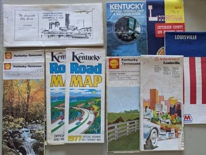 Batch of 10 Vintage Kentucky Road Maps 1963-1982 - Bild 1 von 1