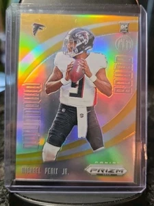 MICHAEL PENIX JR. 2024 PANINI PRIZM DECA ROOKIE Downtown GOLD /10 Falcons  - Picture 1 of 12