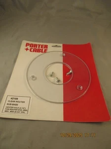Replacement Clear Plastic Sub Base for Porter Cable Router, Part #42188 NEW - Picture 1 of 5