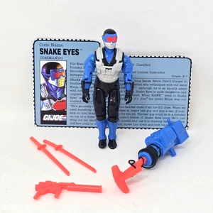 Scheda file Snake Eyes V1 100% completa 1991 come nuova G.I. Figurina Joe Hasbro vintage - Foto 1 di 18