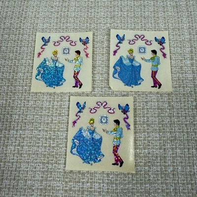 Encantadoras pegatinas brillantes Sandylion de colección Disney Príncipe Cenicienta 3 hojas Foto 1 de 4