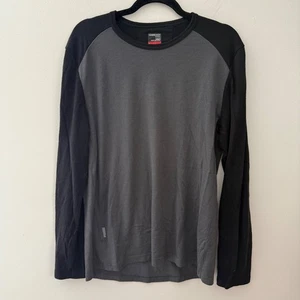 IceBreaker Merino Body Fit 260 Shirt Mens Gray Raglan Sleeve Base Layer Sz large - Picture 1 of 6