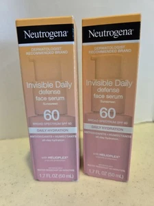 Neutrogena Invisible Face Serum Daily Hydration 1.7 oz SPF 60 ( 2PK BUNDLE) - Picture 1 of 5