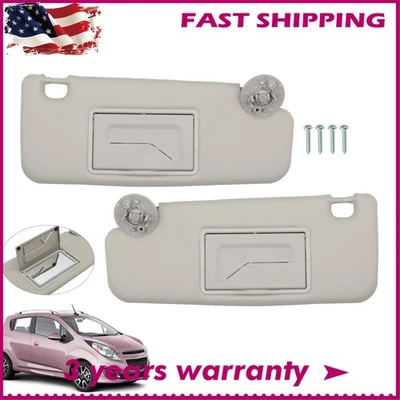 For 2011-2022 Spark Sonic CHEVROLET Gray Car Sun Visor Pair Left & Right Side - Image 1 of 4