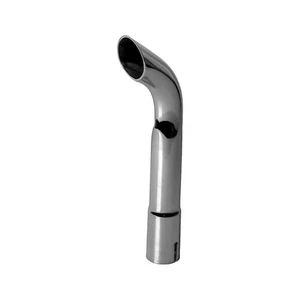 Auspuff Stapelrohr passend für Universal 1-1/2" x 12" gebogen Endrohr chrom - Bild 1 von 4