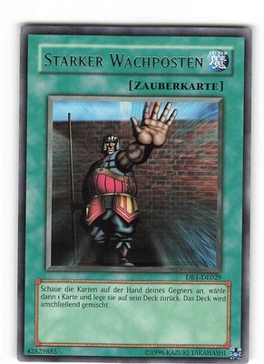 Yugioh STARKER WACHPOSTEN , db1-de029 Rare deutsch Near Mint  - Bild 1 von 2