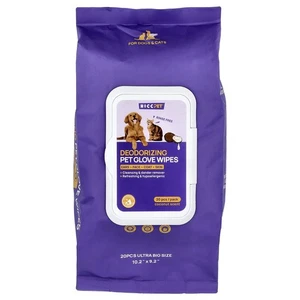 Toallitas desodorizantes para guantes para mascotas, para perros y gatos, coco, 20 piezas - Imagen 1 de 2