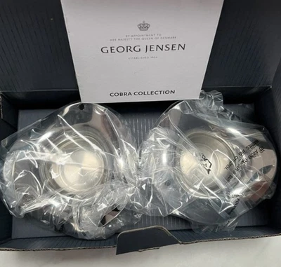Georg Jensen Cobra Collection Tea Light Holder. New In Box - Image 1 of 4