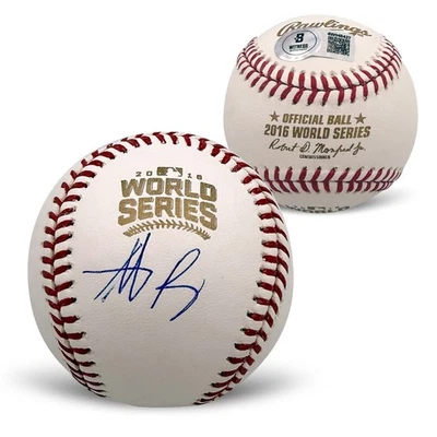 Anthony Rizzo Autografiado Cachorros de Chicago Firmado Serie Mundial 2016 Beckett de Béisbol Foto 1 de 3
