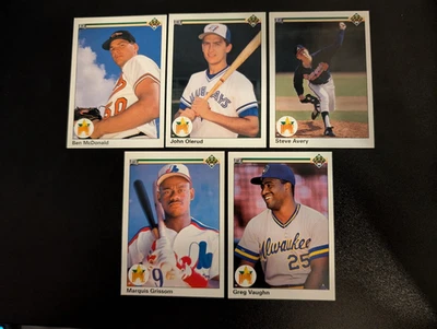 Upper Deck 1990 - Lote de 5 cartas de novato Foto 1 de 4