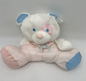 Vintage Fisher Price 1988 Puffalump Welpe Hund rosa blau weiß Baby Rassel Plüsch - Bild 1 von 6