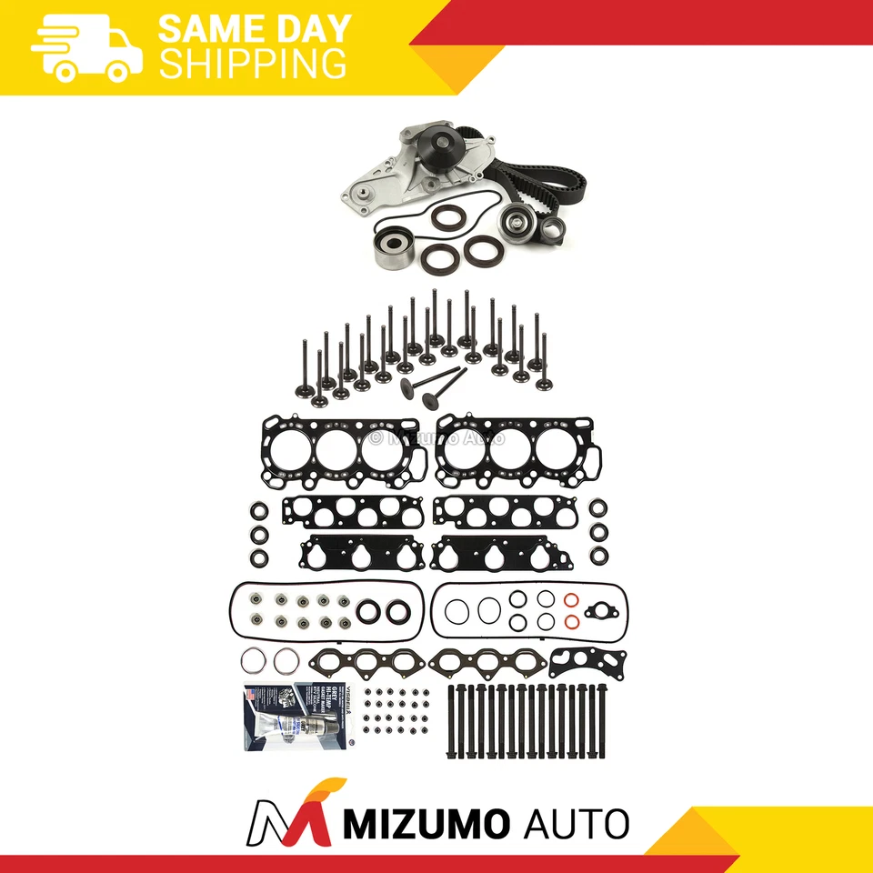 Head Gasket Set Valves Timing Belt Kit Fit 97-02 Acura Honda 3.0L SOHC J30A1 Foto 1 de 4