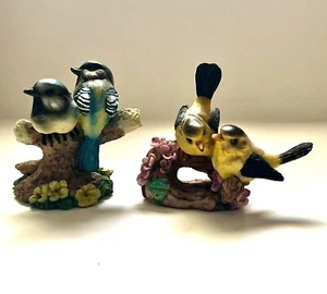 Kleine Vögel Figuren gelb fink blau Vögel 2er Set Harz markenlose Marke - Bild 1 von 22