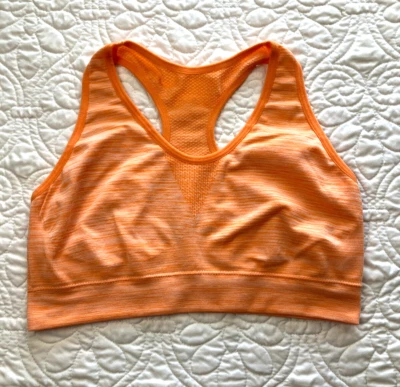 Jockey Orange Wireless Sports Bra Size M Nylon Poly Spandex Athletic Workout - Image 1 of 4
