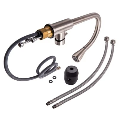 Sink Mixer Taps 360° Pull Out Spout Spray Single Lever Modern Mono Tap Kitchen - Image 1 of 4