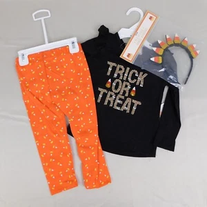 BTween Trick Or Treat Sequin Candy Corn 3-Pc Toddler Halloween Outfit 4T #5648 - Picture 1 of 10