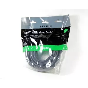 BELKIN CABLE HDMI TO HDMI 1080P AUDIO VIDEO M-M MALE 10M BLACK NEW F8V3311BQQ10M - Bild 1 von 2
