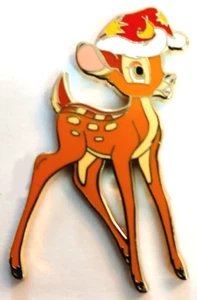 Disney Pins Bambi Pins CUTE! 2012 Christmas Santa Hat LTD Paris 20th Annv. Pin - Picture 1 of 4