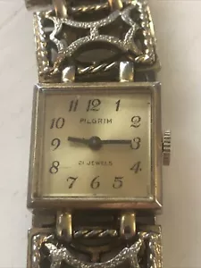Vintage Pilgrim 21 Jewel Manual Wind Watch - Picture 1 of 10