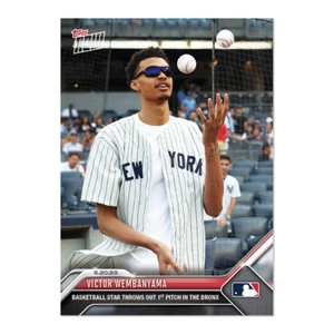 Victor Wembanyama Throws First Pitch 2023 MLB TOPPS NOW Card 472-Presale-SPURS - Picture 1 of 2