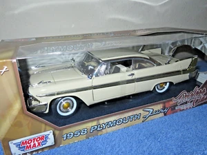 1958 PLYMOUTH FURY 1:18 SCALE MOTORMAX TIMELESS OPENING HOOD DOORS TRUNK - Picture 1 of 7
