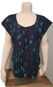Apt. 9 Sz Small Cap Sleeve Navy Blue Pullover Blouse Top - Picture 1 of 2