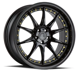 19x8.5 +35 F/19x9.5 +30 R | Aodhan DS07  5x114.3  +35  Black Wheels (Set of 4) - Picture 1 of 3