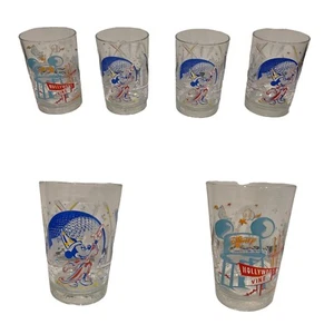 Vintage 1996 Walt Disney World 25th Anniversary Glasses - Tumblers Mickey Mouse - Picture 1 of 9