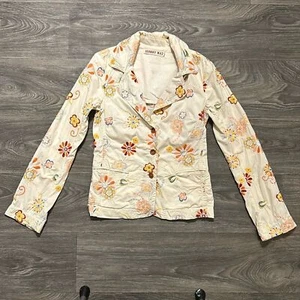 Johnny Was Blazer Small Floral Colorful Jacket Embroidered Flowers Boho Hippie - Picture 1 of 11