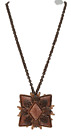 Vintage Copper Art Bohemian Rustic Pendant and Chain Necklace