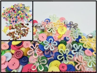 2 Pound LOT Plastic Craft & Sewing Buttons Pink Orange Green Yellow Orange Red - Image 1 of 4