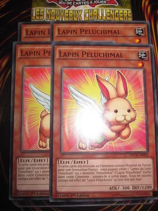 YU-GI-OH! COM LAPIN PELUCHIMAL LOT DE 4 (PLAYSET) NECH-FR020 NEUF EDITION 1 - Picture 1 of 1