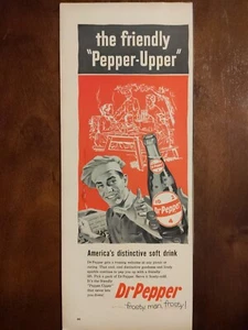 1957 vintage Dr pepper print ad. The friendly pepper upper - Picture 1 of 1