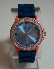 Women's/Girl's Blue/Orange Silicone Band Rhinestone Fashion Dressy/Casual Watch