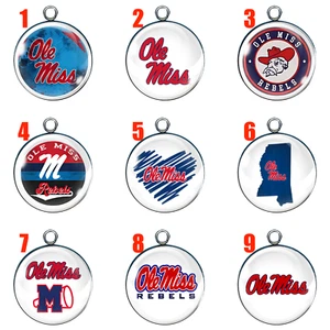 Dijes de cabujón de vidrio Ole Miss - Imagen 1 de 31
