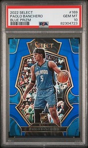 2022-23 Panini Select Blue Prizm #169 Paolo Banchero RC PSA 10 GEM MINT