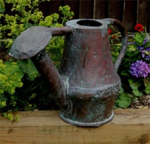 Beautiful Large Rose French Copper Arrosoir. Antique Garden Watering Can. c1800 - Picture 1 of 20