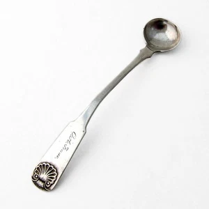 Fiddle Shell Mustard Ladle Ebed Whiton Coin Silver Mono - Picture 1 of 4